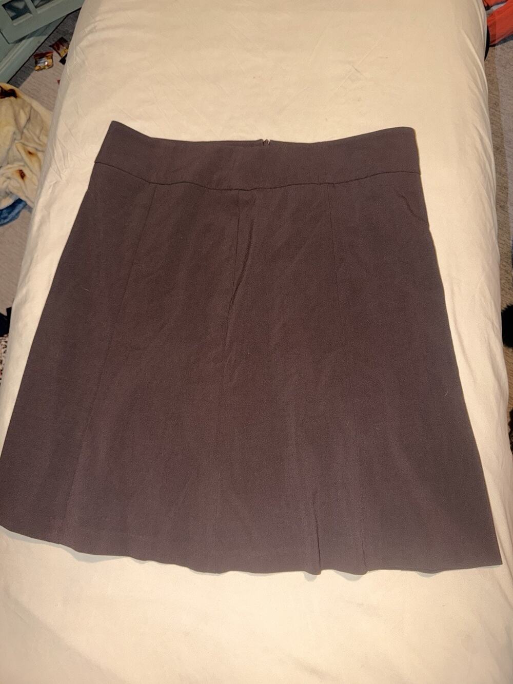 Brown Career Business Skirt Knee Plus Size 18